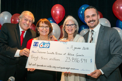 Yves Corbeil, Suzanne Laurette Poisson, Hélène Gosselin and Patrice Lavoie of Loto-Québec (CNW Group/Loto-Québec)