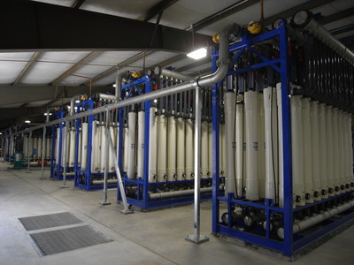 Ultrafiltration system, Clifton Water District, Colorado, 12 MGD (45,400 m3/day) (CNW Group/H2O Innovation Inc.)