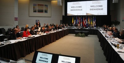 Environment ministers working together on first steps towards a pan-Canadian framework to address climate change. (CNW Group/Environment and Climate Change Canada)