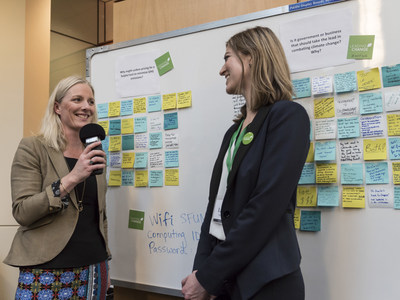 On March 1, 2016, Minister McKenna interviewed an employee from Leading Change during the Emerging Environmental Leaders at the Morris J. Wosk Centre for Dialogue in Vancouver, BC. (CNW Group/Environment and Climate Change Canada)