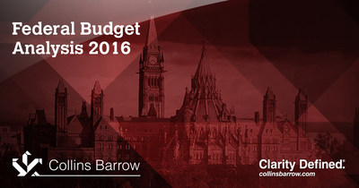 Federal Budget Analysis 2016 (CNW Group/Collins Barrow National Cooperative Incorporated)