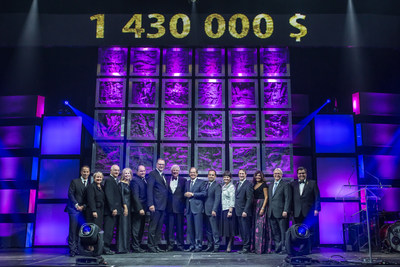 Bal des lumières raised $1,430,000 for three Montréal mental health foundations. (CNW Group/Bell Canada)