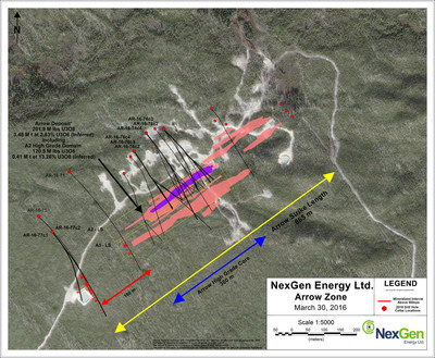 Figure 1: Arrow Drill Hole Locations (CNW Group/NexGen Energy Ltd.)