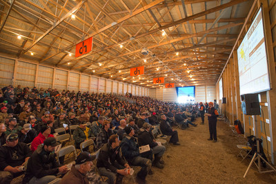 Huge crowds attended Ritchie Bros.' largest-ever on-the-farm auction, as the Company sold CA$24+ million of equipment and farmland (CNW Group/Ritchie Bros. Auctioneers)