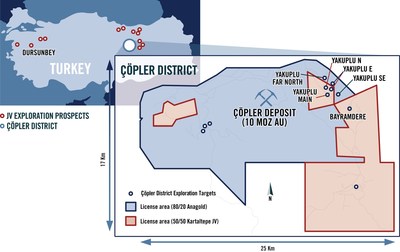 Çöpler District Prospects & Tenements (CNW Group/Alacer Gold Corp.)