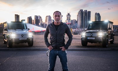 Extreme athlete and adventurer Mike Horn traveled from Calgary to Jasper (Alberta, Canada) and back to test the two G-Class SUVs he will be using during the “Pole2Pole” expedition, during which he will circumnavigate the globe via the two poles. (CNW Group/Mercedes-Benz Canada Inc.)