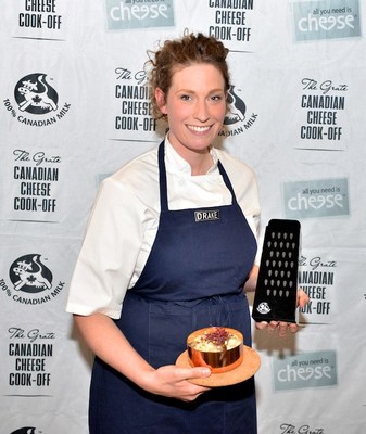 Alexandra Feswick, Chef de Cuisine at The Drake Hotel in Toronto, today emerged victorious in Dairy Farmers of Canada’'s (DFC) Grate Canadian Cheese Cook-Off. For more information and recipes, visit www.allyouneedischeese.ca/cookoff. (CNW Group/Dairy Farmers of Canada (Marketing and Nutrition))