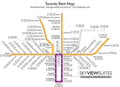 Toronto Rent Map (CNW Group/Sky View Suites)