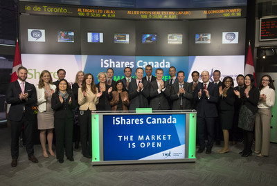 Warren Collier, Managing Director, Head of the Canadian iShares Business, BlackRock Asset Management Canada Limited, will join Ungad Chadda, Senior Vice President, Toronto Stock Exchange on Tuesday April 12, 2016, to open the market to launch three new Exchange Traded Funds (ETFs): iShares Edge MSCI Min Vol USA Index ETF (CAD-Hedged) (XMS); iShares Edge MSCI Min Vol EAFE Index ETF (CAD-Hedged) (XML); and iShares Edge MSCI Min Vol Global Index ETF (CAD-Hedged) (XMY). iShares Funds are managed by BlackRock Asset Management Canada Limited. BlackRock provides investment management, risk management and advisory services for institutional and retail clients worldwide. As of March 31, 2016, there were 395 ETFs listed on Toronto Stock Exchange, with a total market capitalization of approximately $97 billion. With these listings, iShares currently has 108 ETFs on TSX. XMS; XML; and XMY commenced trading on Toronto Stock Exchange on April 11, 2016. (CNW Group/TMX Group Limited)