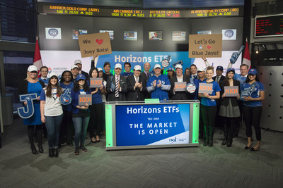 Steven Hawkins, President & Co-CEO, Horizons ETFs, joined Dani Lipkin, Head, Business Development, Exchange Traded Funds, Closed-End Funds, and Structured Notes, TMX Group to open the market to launch Horizons Canadian High Dividend Index ETF (HXH). Horizons ETFs is a financial services company and a subsidiary of the Mirae Asset Financial Group. As of March 31, 2016, Horizons ETFs had 70 ETFs listed on the Toronto Stock Exchange with a market value of $5.4 billion. Horizons Canadian High Dividend Index ETF (HXH) commenced trading on Toronto Stock Exchange on April 11, 2016. (CNW Group/TMX Group Limited)