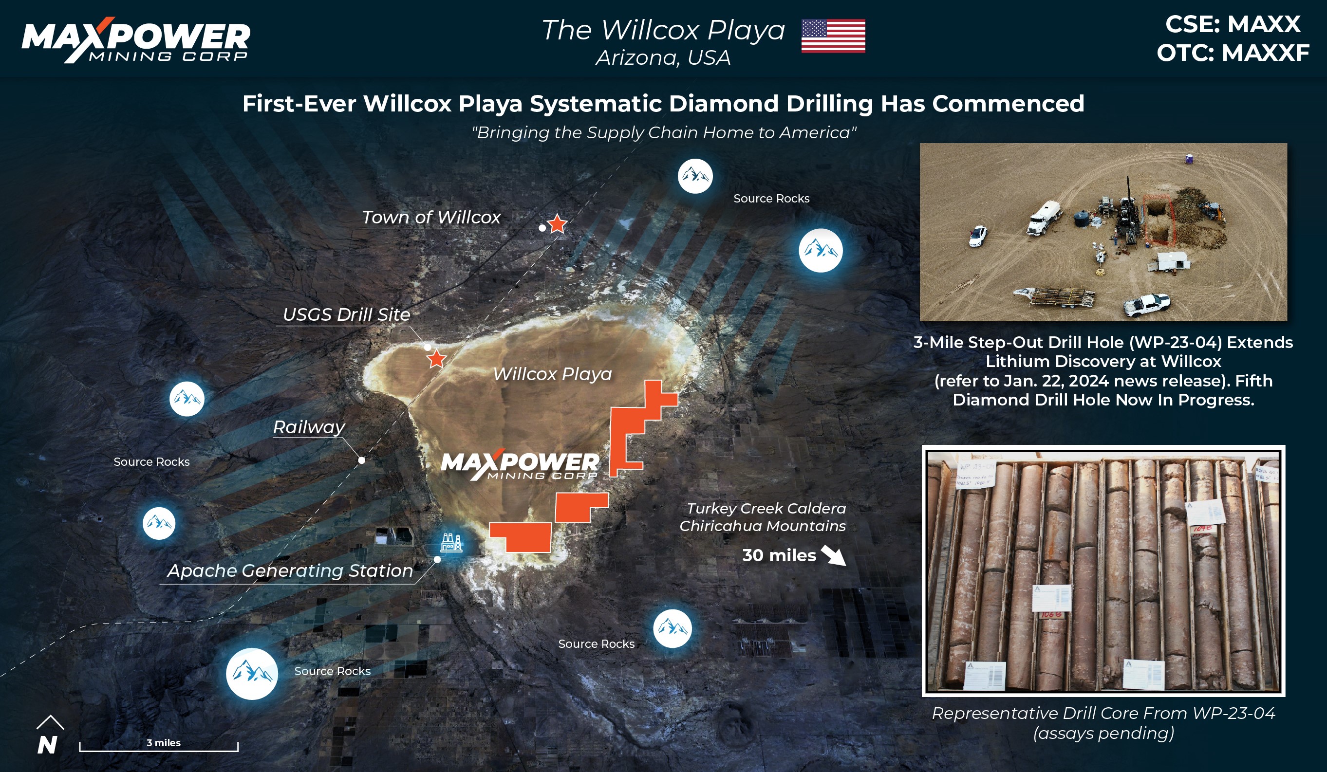 Figure 1 Willcox Lithium Project Area Map