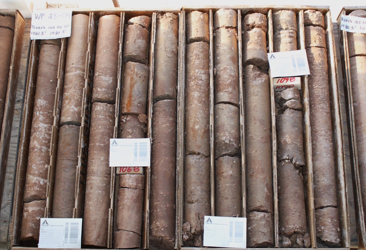 Figure 2 Representative Drill Core From WP-23-04