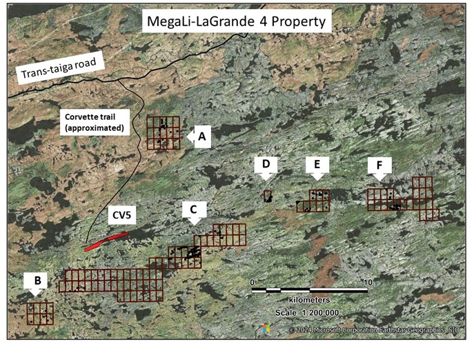 Property Location Map with bedrock sampling