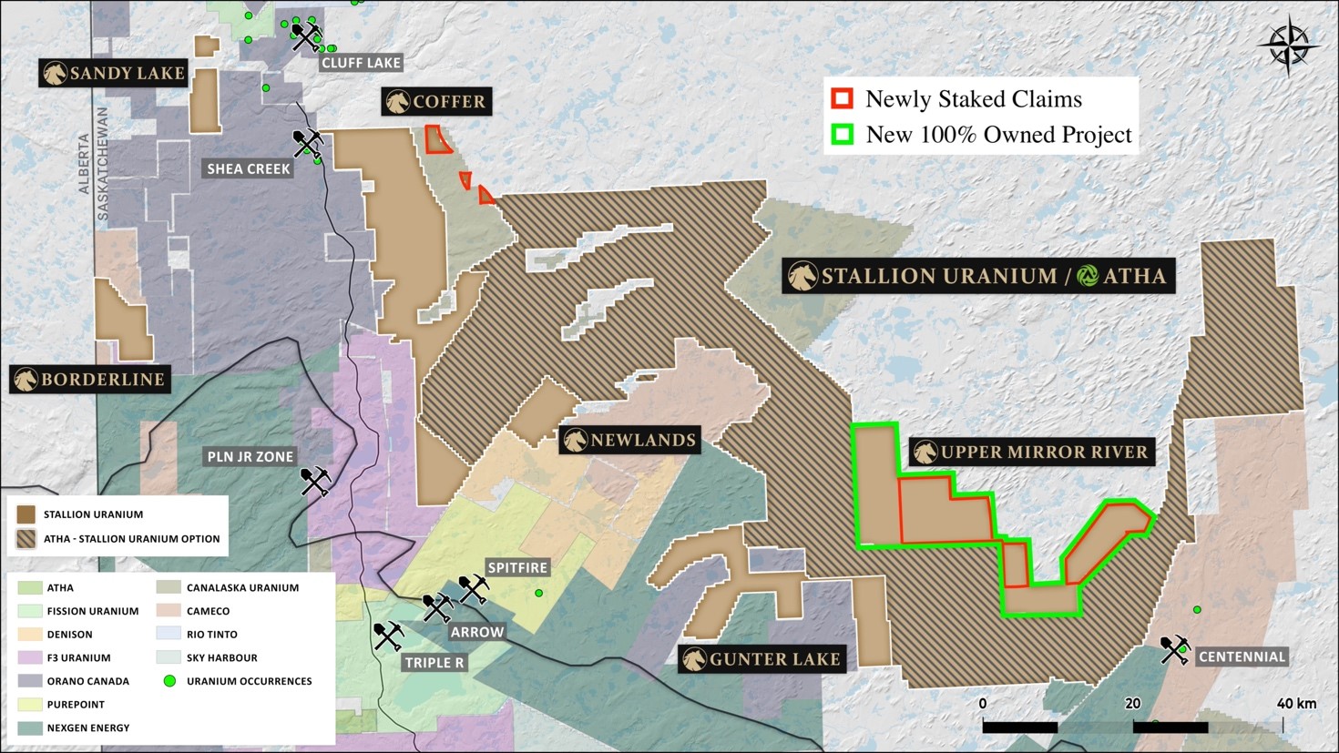 Figure 1 - Stallion Uranium’s New Mineral Claims