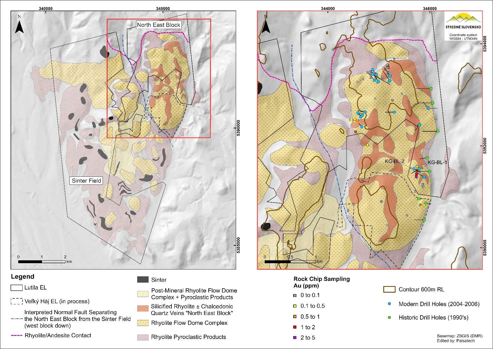 The Lutila Exploration Licence (North East Block) – Geology, Historic Rock & Historic Exploration Drilling.