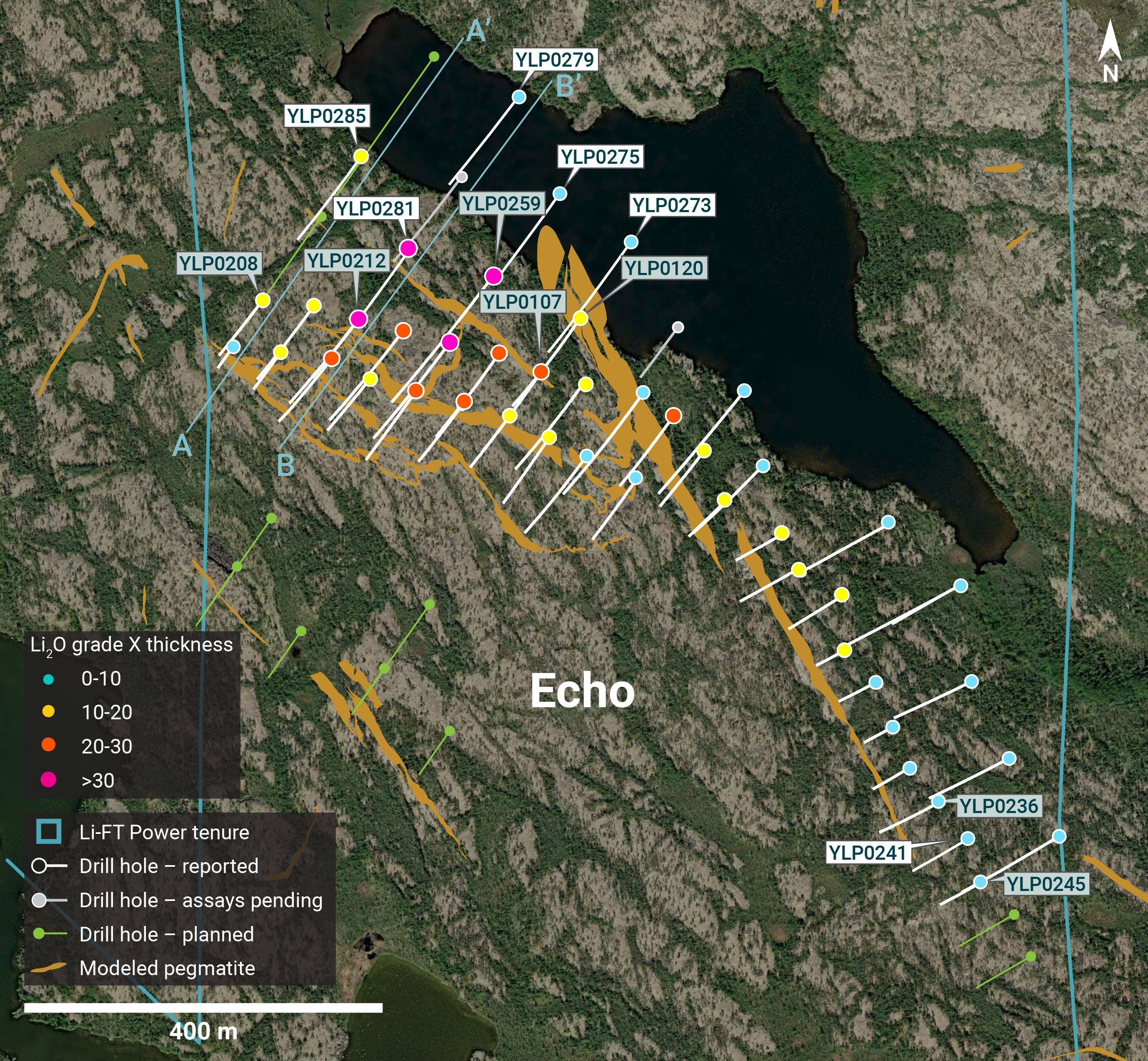 Individual Drill plans YK pegmatites NR 33 Echo new