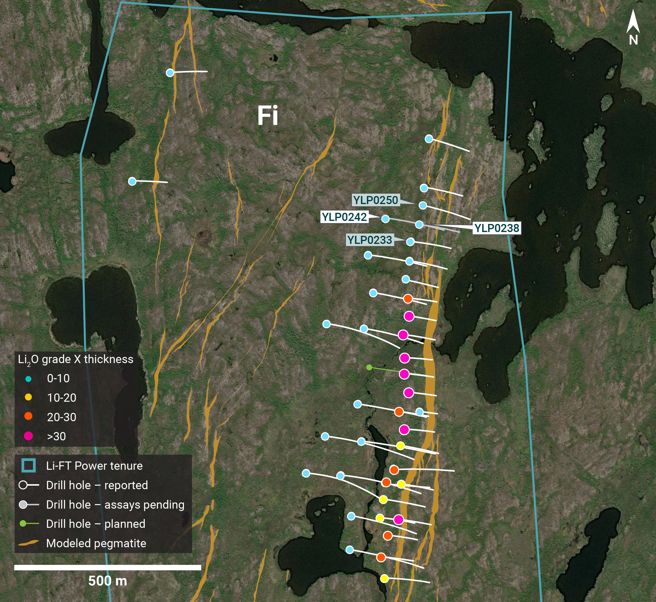 Individual Drill plans YK pegmatites NR 33-Fi