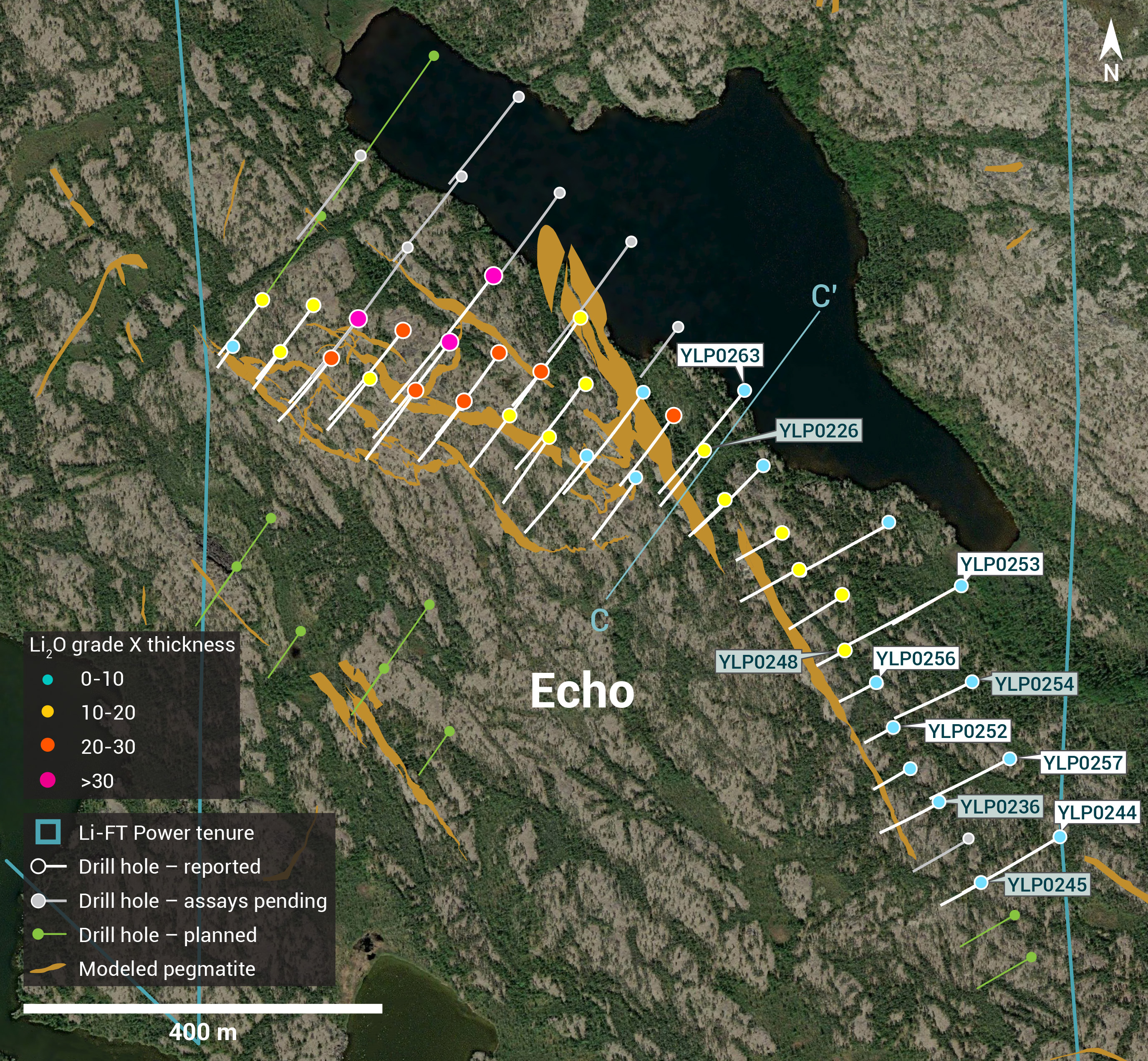 Individual Drill plans YK pegmatites Echo NR32 GT for May 21