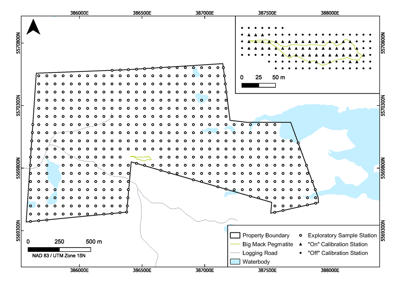 Proposed sample locations for Big Mack.