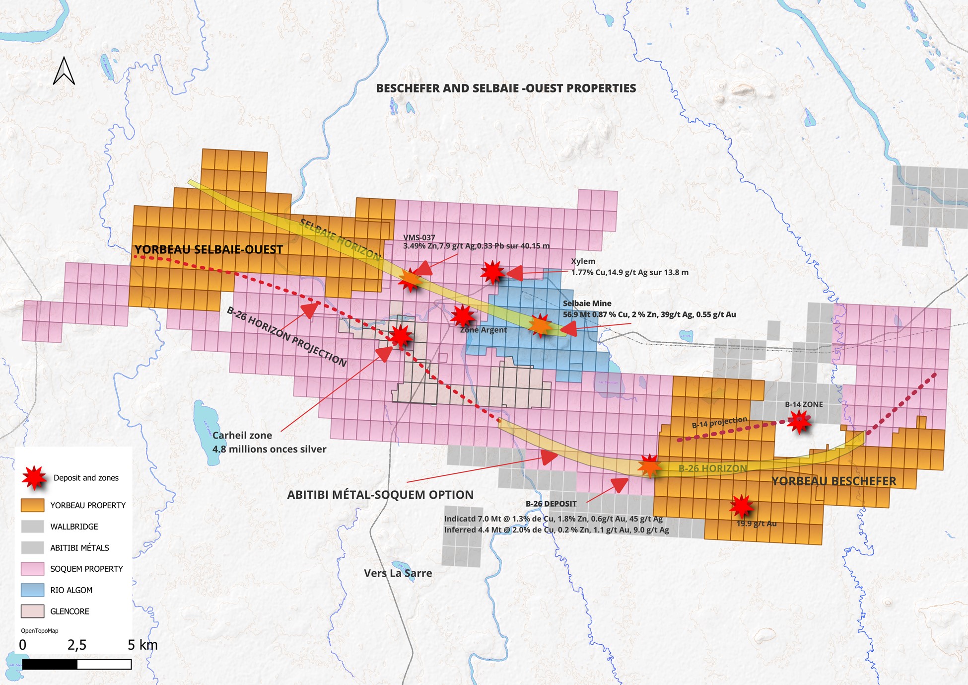 Yorbeau Beschefer and Selbaie-ouest properties.