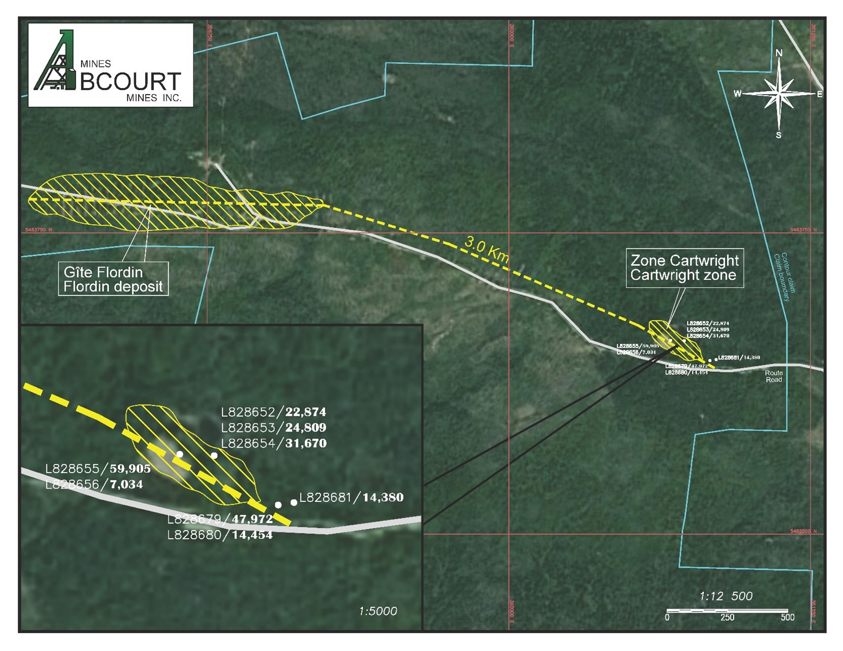 Sample Location, Cartwright Zone