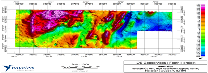 High-precision magnetic survey map