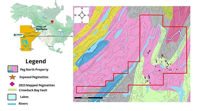 Peg North Property Map