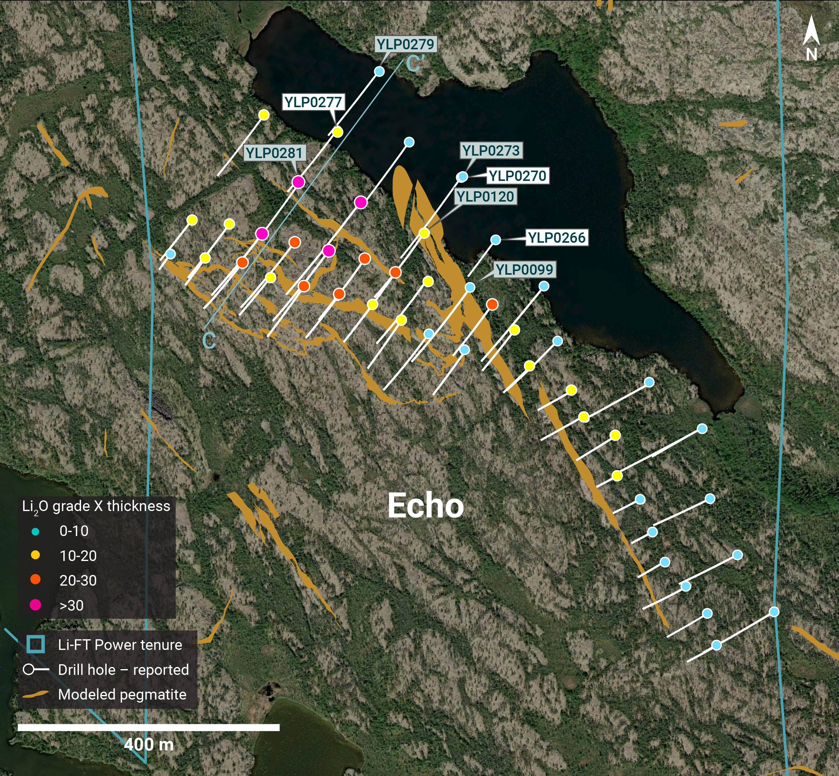 Individual Drill plans YK pegmatites NR 34 Echo