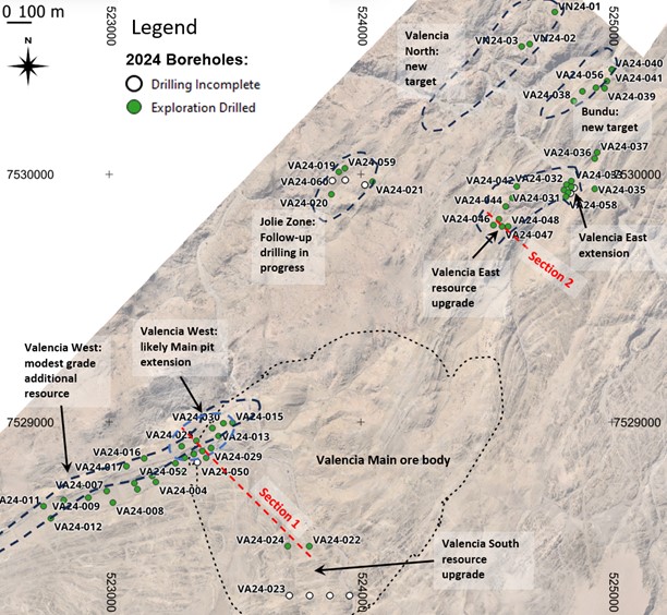 Overview map of the 2024 drill program as at 7 August 2024