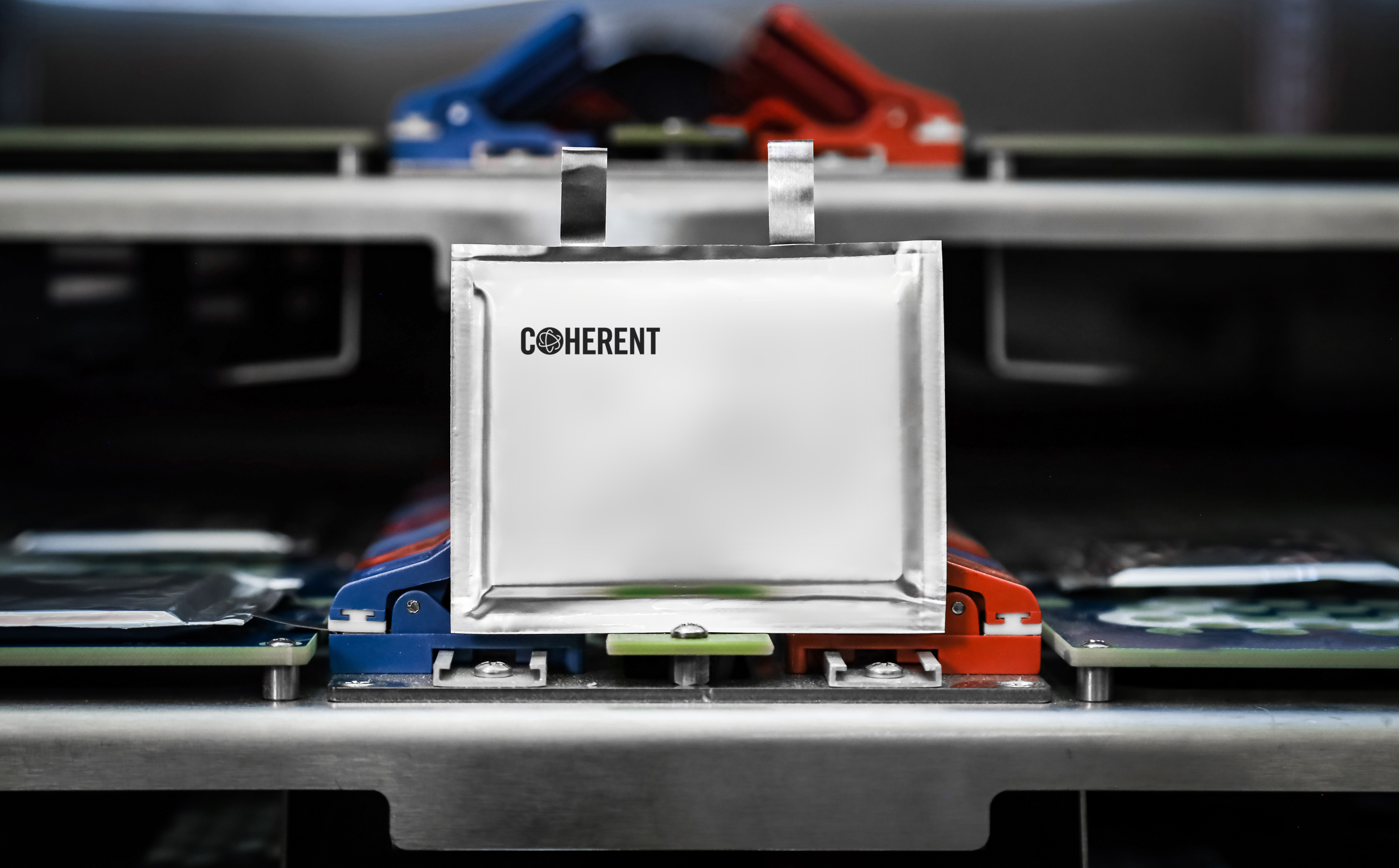 Coherent 2 Ah lithium-sulfur high-energy battery cell.