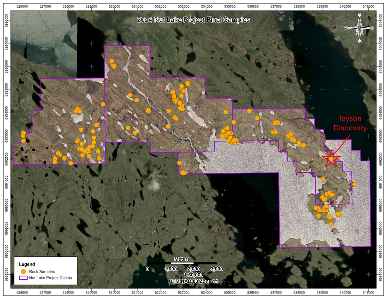 2024 Summer program sample locations, including Tayson Discovery