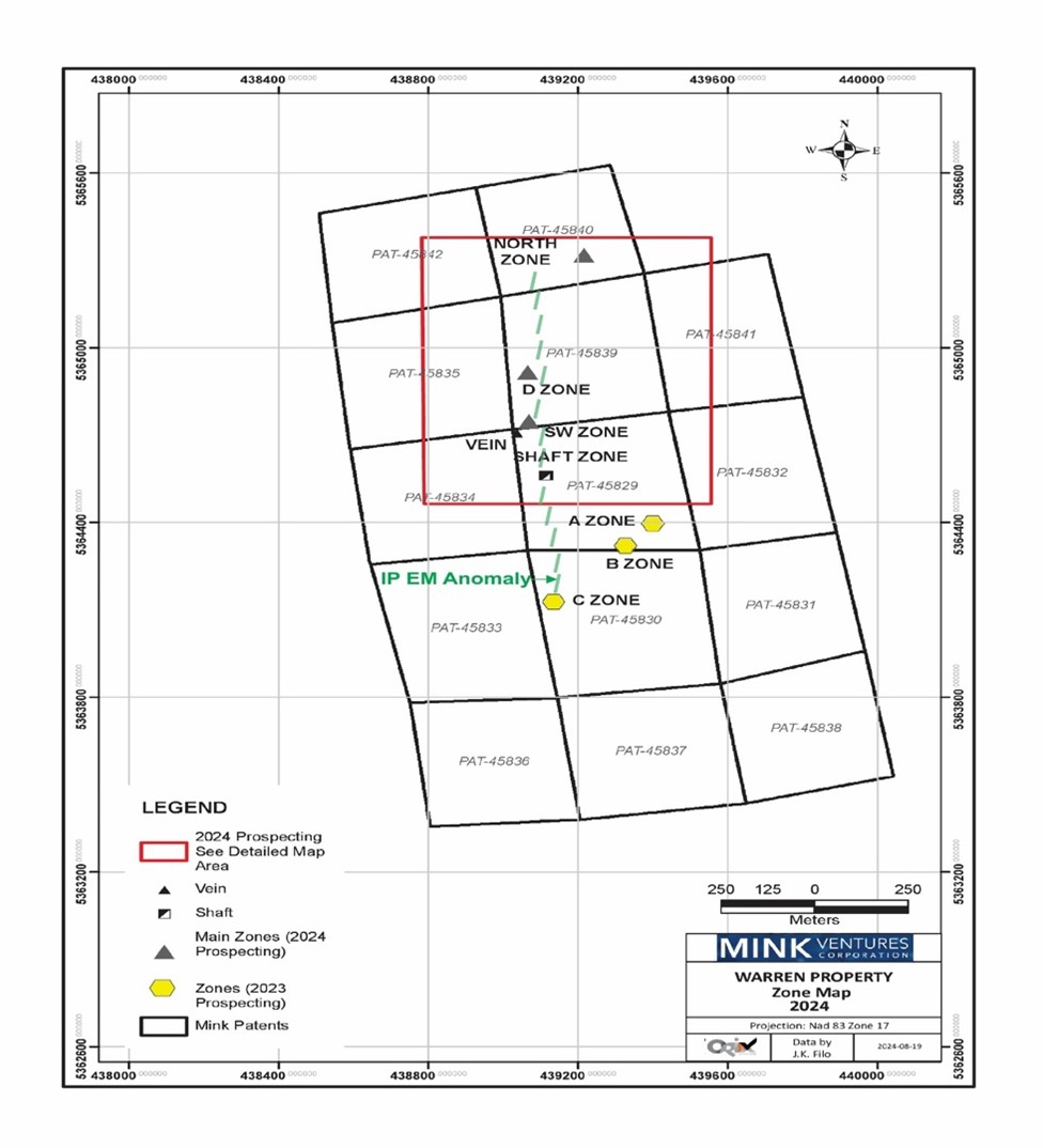 Zone and IP / EM Geophysical Trend Location Ma