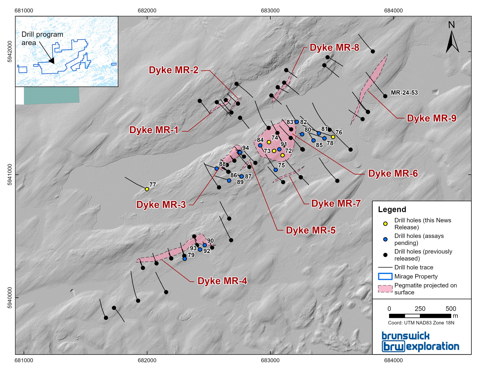 Surface Map of the Mirage Project