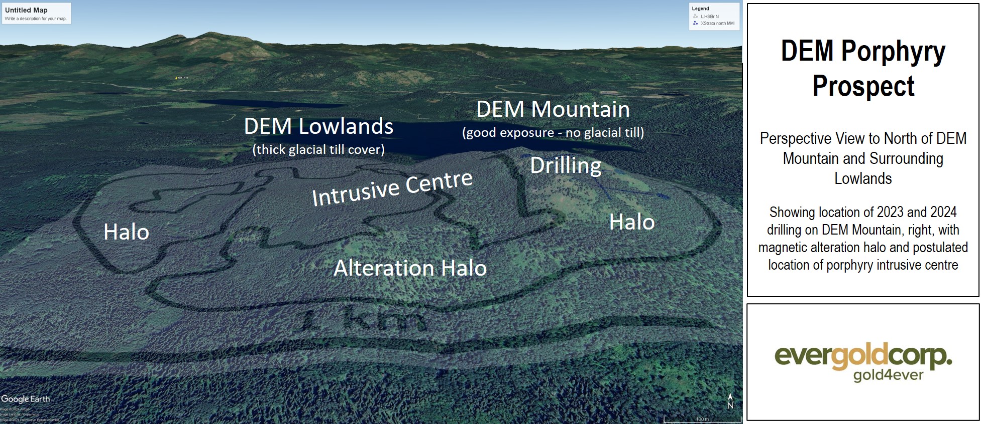 Figure 4 - DEM prospect perspective view of terrain