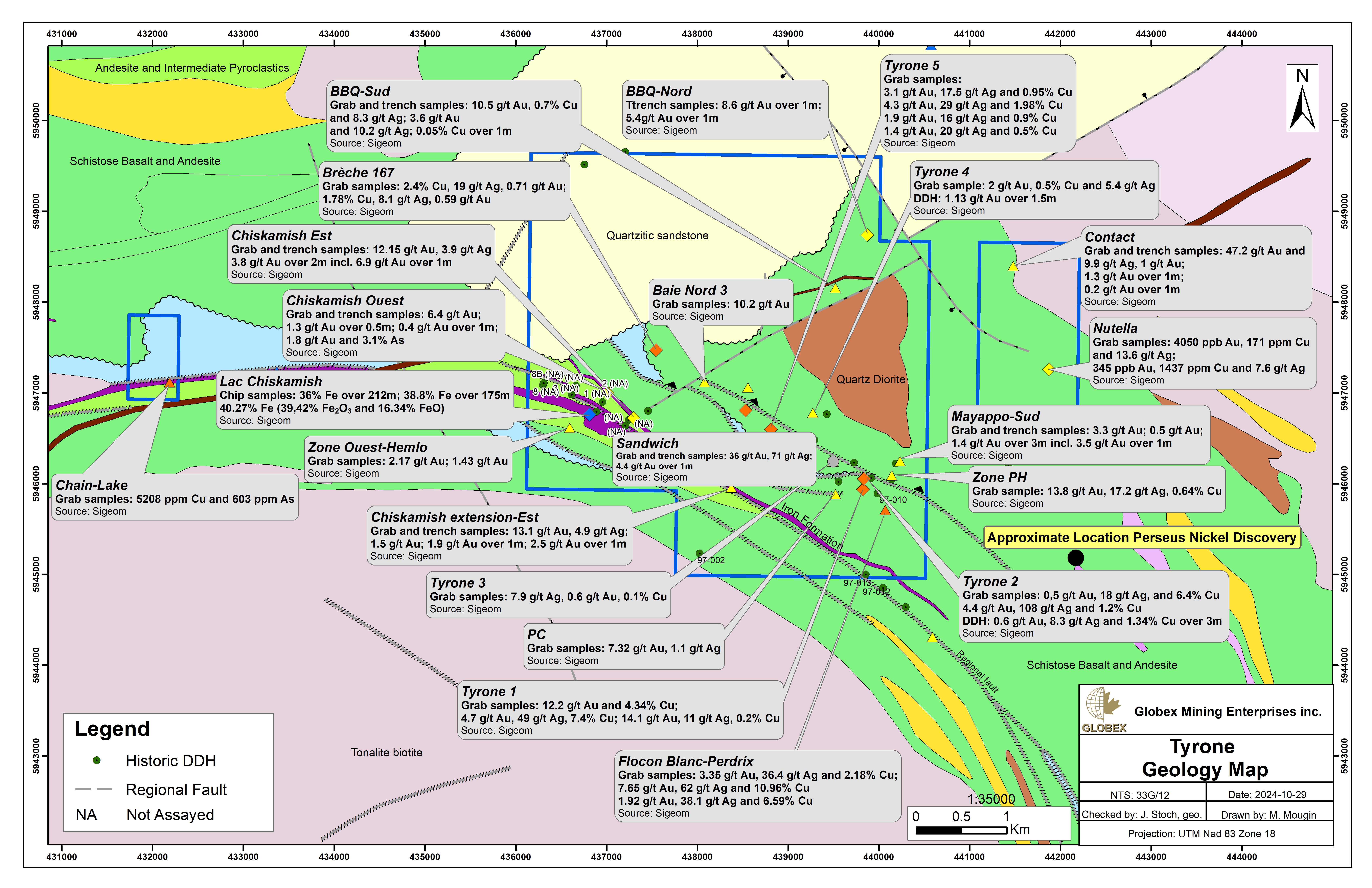 Tyrone Geology Map - Globex