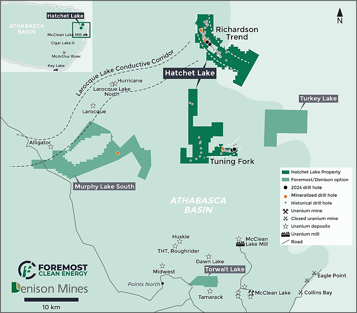 Map of Hatchet Lake and Surrounding Area