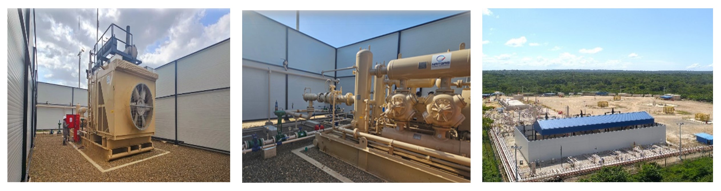 Source: Company images of the new compressor and facilities at the Bullerengue field.