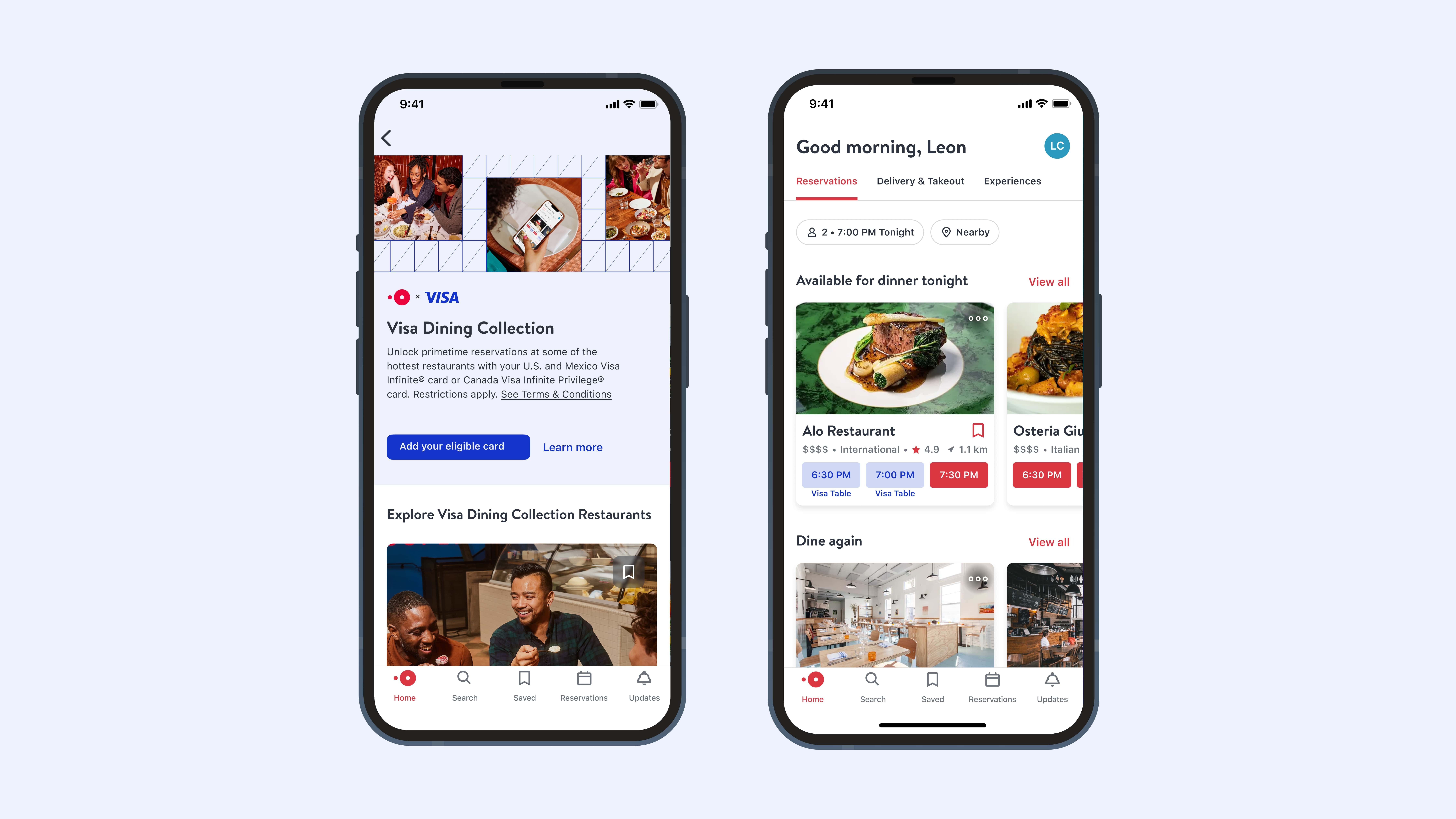 Visa and OpenTable collaborate to offer primtime dining reservations