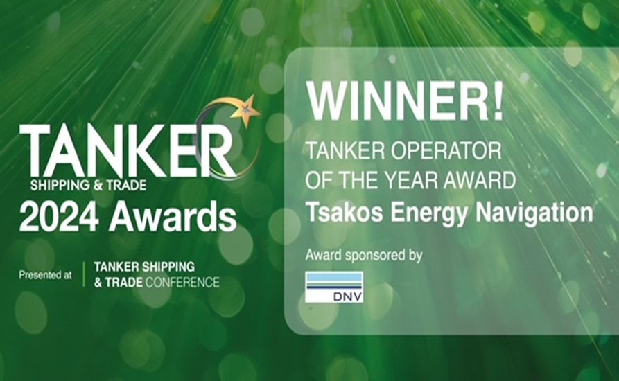 TEN Ltd. Receives Tanker of the Year Award at the 2024 Tanker Shipping & Trade Awards