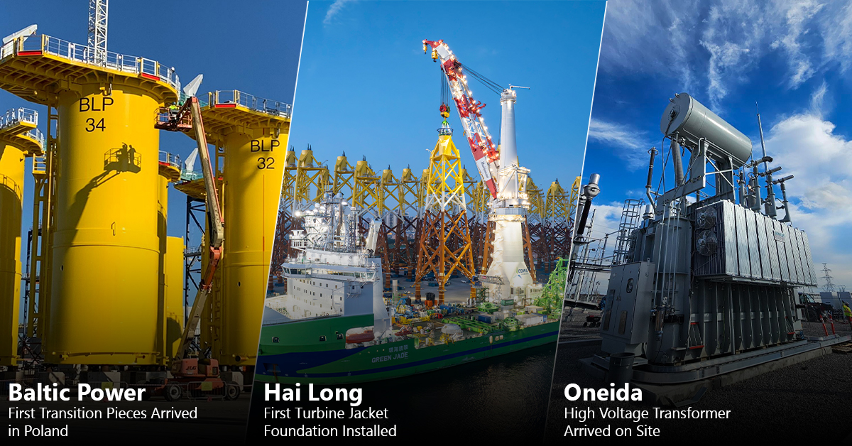 Baltic Power, Hai Long and Oneida projects continue to make construction progress