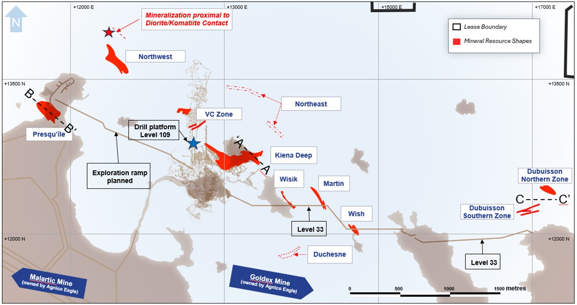 Figure 1 – Kiena Southern Corridor Plan View