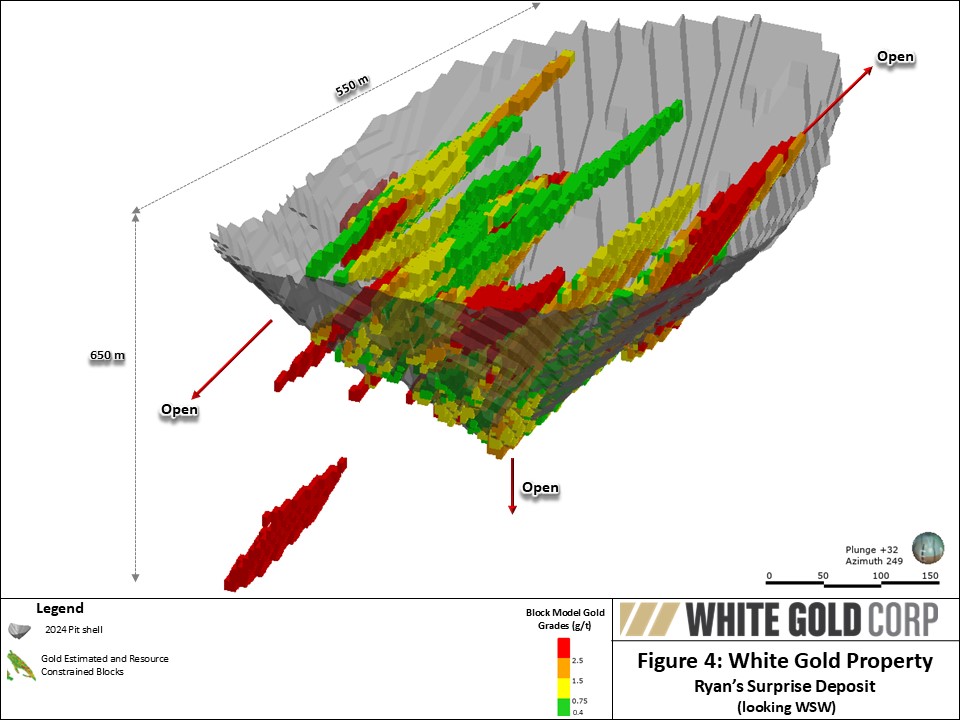 Figure 4: White Gold Property Ryan's Surprise Deposit (looking WSW)